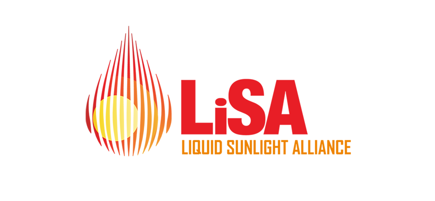 Liquid Sunlight Alliance logo with a red stylized water drop shape containing a yellow sphere